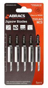 Abracs Wood Cutting Jigsaw Blades Pack of 5