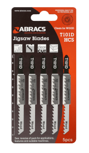 Abracs Wood Cutting Jigsaw Blades Pack of 5