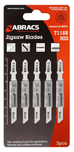 Abracs Metal Cutting Jigsaw Blades Pack of 5