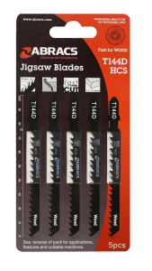 Abracs Wood Cutting Jigsaw Blades Pack of 5