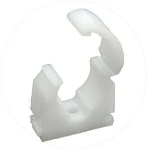 FM Products White Clip Link Single Pipe Clips - Image 2