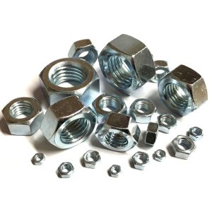 Hexagonal Full Steel Nuts Zinc Plated