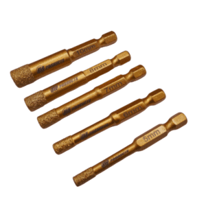 Fm Products 5 Piece Bit Set - Fm Products Gold Range Wax filled tile drill set